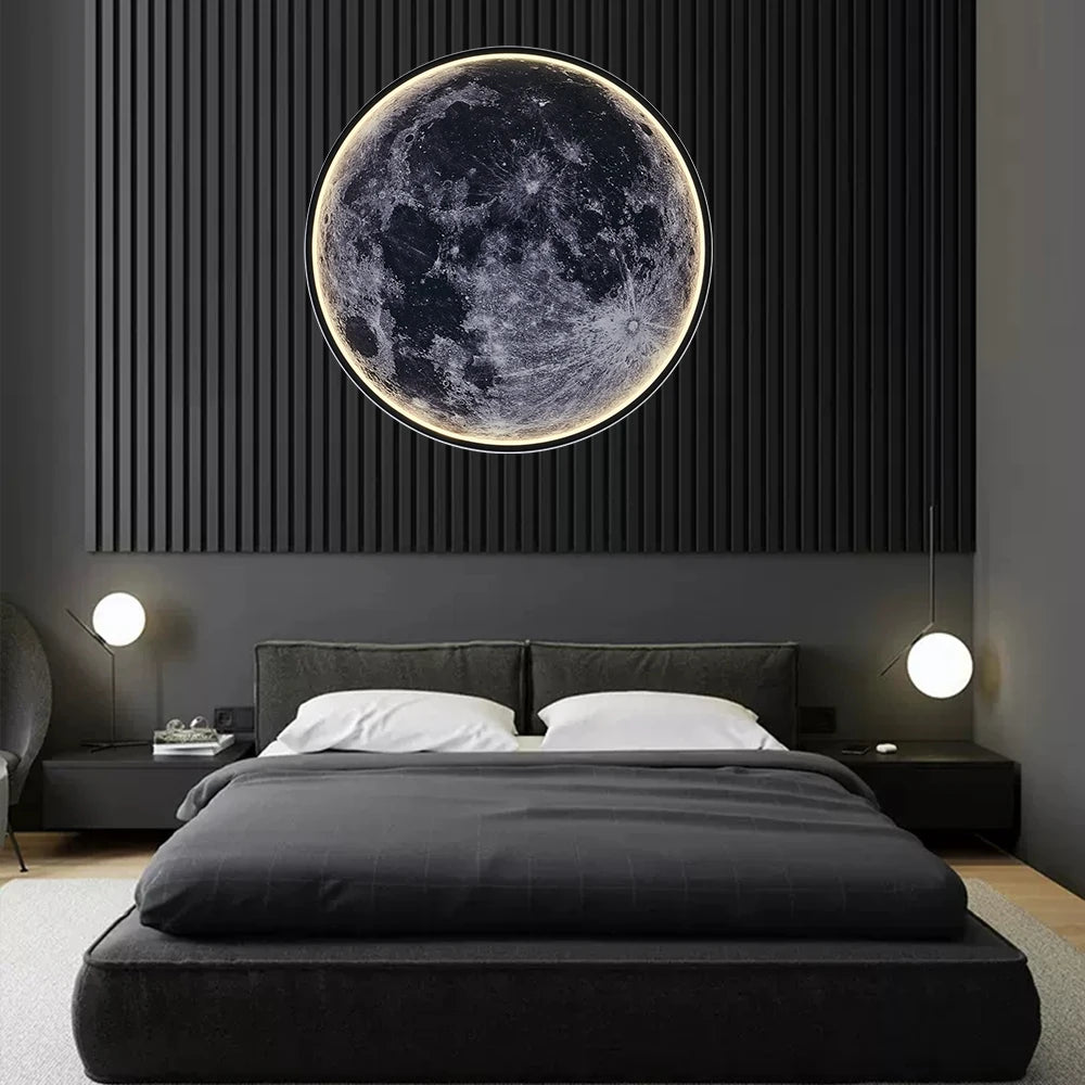 Moon Wall Light 3D